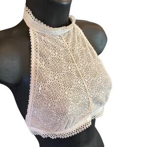 Victoria's Secret High Neck Halter Lace Bralette Size Small